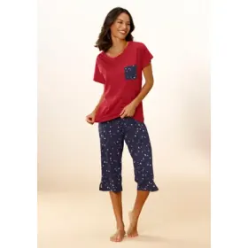 Vivance Dreams by Lascana Capri-Pyjama Set, 2 mit niedlichem Herzen-Sterne-Druck Vivance Dreams by Lascana Capri-Pyjama Set, 2 mit niedlichem Herzen-Sterne-Druck