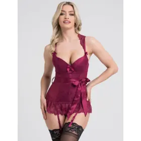 Ensemble basque plongeant Lovehoney Moonlight Wine (rouge, taille S), rouge - S - Amorana Ensemble basque plongeant Lovehoney Moonlight Wine (rouge, taille S), rouge - S - Amorana