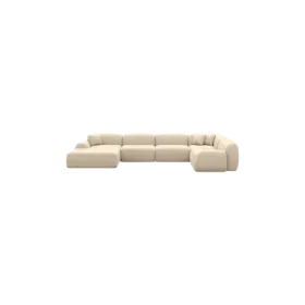 6-Sitzer Design Echtleder Panorama-Sofa „Lumera XL“ Echtleder Beige BLOOMINGLOFT Collection 6-Sitzer Design Echtleder Panorama-Sofa „Lumera XL“ Echtleder Beige BLOOMINGLOFT Collection