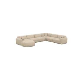 7-Sitzer Design Echtleder Panorama-Sofa „Aras XXL“ Echtleder Beige BLOOMINGLOFT Collection 7-Sitzer Design Echtleder Panorama-Sofa „Aras XXL“ Echtleder Beige BLOOMINGLOFT Collection