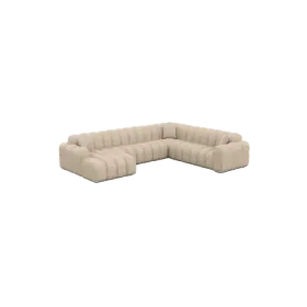 7-Sitzer Design Echtleder Panorama-Sofa „Casamira XXL“ Echtleder Beige BLOOMINGLOFT Collection 7-Sitzer Design Echtleder Panorama-Sofa „Casamira XXL“ Echtleder Beige BLOOMINGLOFT Collection