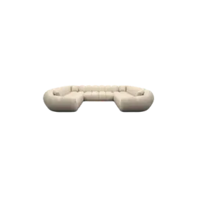 7-Sitzer Design Echtleder Panorama-Sofa „Levante Panorama“ Echtleder Beige BLOOMINGLOFT Collection 7-Sitzer Design Echtleder Panorama-Sofa „Levante Panorama“ Echtleder Beige BLOOMINGLOFT Collection