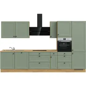 Komplette Küche mit Elektrogeräten MODUSET CASCADA PREMIUM Schilf 60x360cm