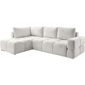 Ecksofa TAREMI Polyester cremeweiss
