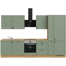 Komplette Küche mit Elektrogeräten MODUSET CASCADA PREMIUM Schilf 60x330cm