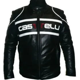 Castelli Limited Edition Vintage Cafe Racer Leather Jacket - Black Castelli Limited Edition Vintage Cafe Racer Leather Jacket - Black