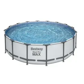 Bestway Steel Pro MAX Pool Komplett-Set 488 x 122 cm (rund) - grau Bestway Steel Pro MAX Pool Komplett-Set 488 x 122 cm (rund) - grau