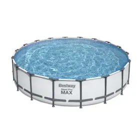Bestway Steel Pro MAX Aufstellpool Kompl tt-Set mit Filterpumpe 549 x 122 cm - grau Bestway Steel Pro MAX Aufstellpool Kompl tt-Set mit Filterpumpe 549 x 122 cm - grau