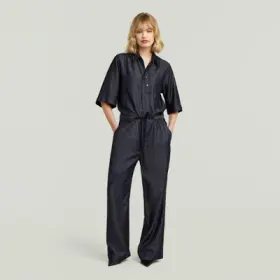 G-STAR Jumpsuit "JMP Regular" mit Hemd-Details, Denim-Look, Regular Fit