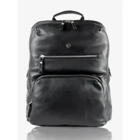 EOL NEW Berlin - Backpack aus Leder in Schwarz