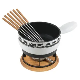 Käsefondue Set Induktion Goldglocke & Eiche Ø 23 cm