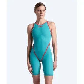 Arena Wettkampf Badeanzug für Damen - Carbon Core FX - Türkis/Rot Arena Wettkampf Badeanzug für Damen - Carbon Core FX - Türkis/Rot