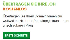 GoDaddy Gratis Übertragung