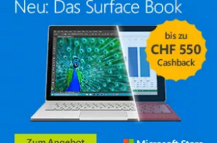Microsoft Surface Book bis yu CHF 550.- Cashback