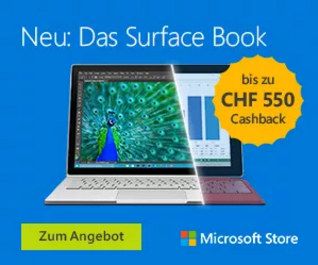 Microsoft Surface Book bis yu CHF 550.- Cashback