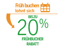 Center Parcs 20% Frühbucher Rabatt