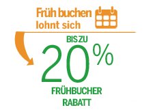 Center Parcs 20% Frühbucher Rabatt