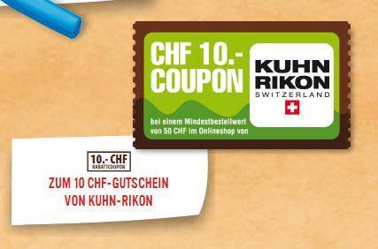 Kuhn RIkon CHF 10.- Gutschein