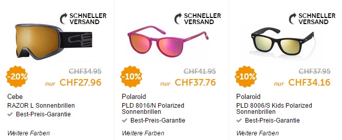 Schneller Versand bei SmartBuyGlasses