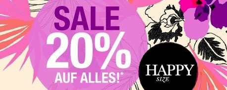 Sale: 20% Rabatt auf alles bei HappySize