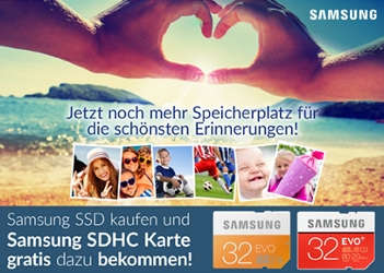 Samsung SSD kaufen uns Samsung SDHC Karte gratis dazu bekommen! Nur bei Alternate!