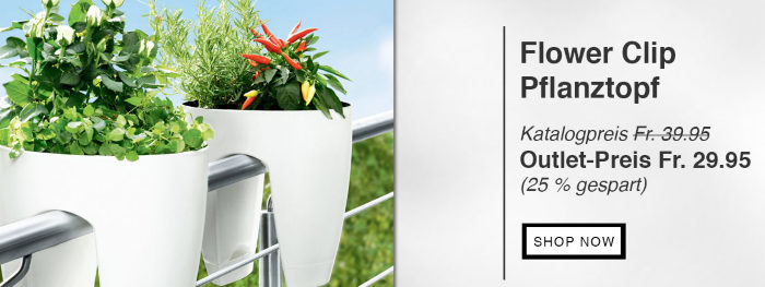 25% Rabatt bei Pro-Idee Concept Store: Flower Clip Pflanzentopf