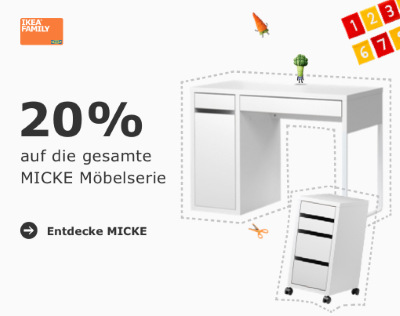 20% auf das ganze MICKE Möbel Serie