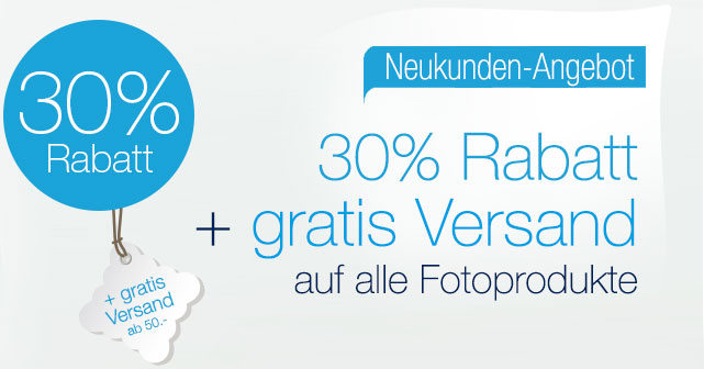 30% Rabatt+ gratis Versand bei Smartphoto