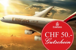 Emirates CHF 50.- Gutscheincode