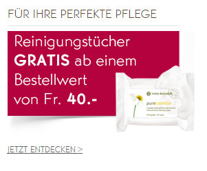 Reinigungstücher gratis bei Yves Rocher