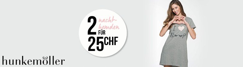 2 Nachthemden für CHF 25.- bei Hunkemöller