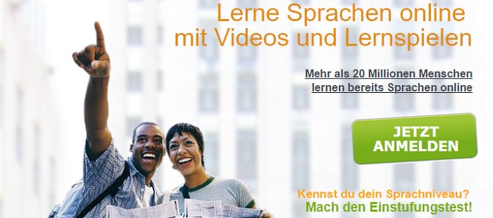 Lerne Sprachen online mit VIdeos und Lernspielen