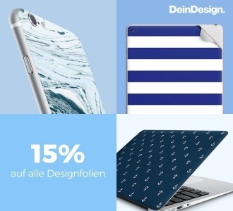 15% Rabatt auf alle Designfolien bei DeinDesign