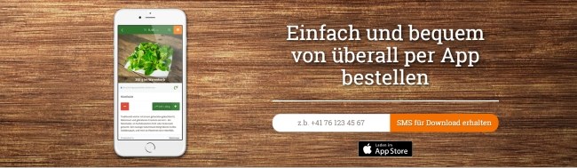 Einfach per Farmy App bestellen