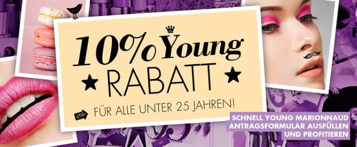 Marionnaud: 10% Young-Rabatt für alle unter 25 Jahren!