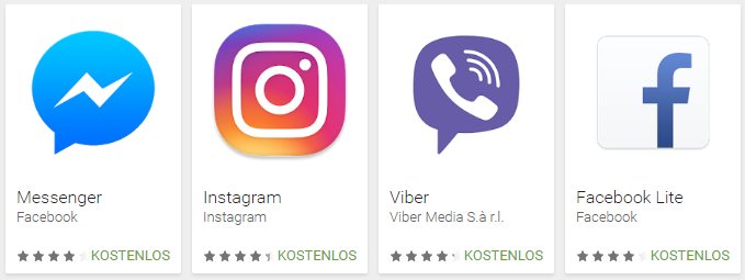Kostenlose Apps bei Google Play