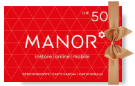 MANOR Red Geschenkkarte