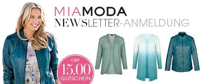 MIAMODA Gutschein für Newsletter-Anmeldung