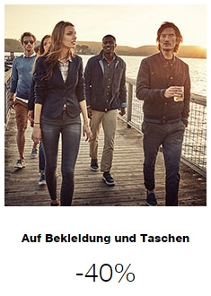 40% auf Kleidung und Taschen