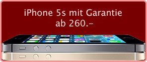 iphone 5s mit garantie ab chf 260!