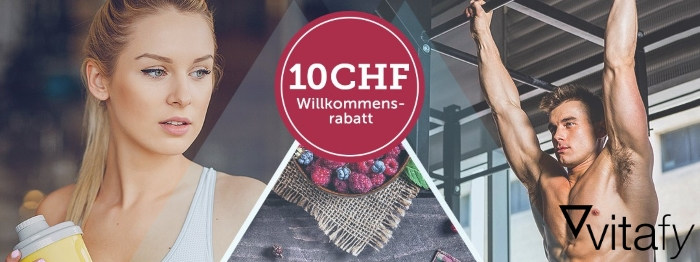 Vitafy CHF 10.- Willkommensrabatt