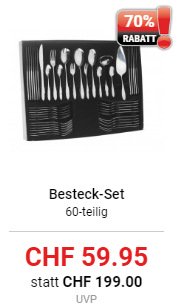 70% Rabatt auf Besteck-Set
