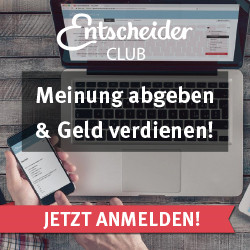 Meinung abgeben und Geld verdienen bei Entscheider Club