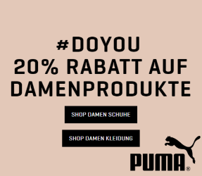 20% Rabatt auf Damenprodukte bei Puma