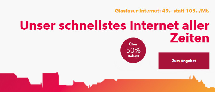 50% Rabatt bei Sunrise