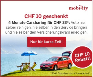 CHF 10.- Rabatt bei Mobility