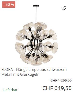 Rabatt auf Hängelampe bei Maisons du Monde