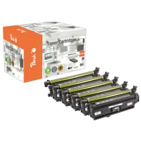 Peach HP 507 A 4 Toner (bk, c/m/y) ersetzt HP No. 507A, CE400A, CE401A, CE402A, CE403A für z.B. HP LaserJet Enterprise 500 color M 551 dn