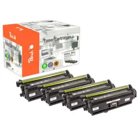 Peach HP 508 X 4 Toner XL (bk, c/m/y) ersetzt HP No. 508X, CF360X, CF361X, CF362X, CF363X für z.B. HP Color LaserJet Enterprise Flow MFP M 577 c
